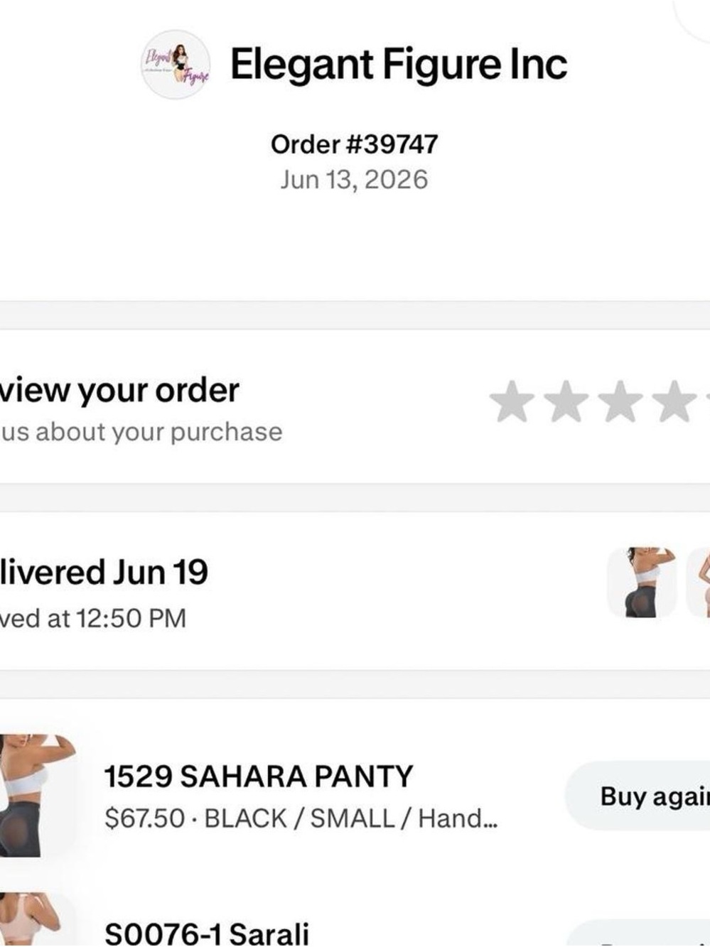 1529 SAHARA PANTY Butt lifting shorts by elegant figure BRAND NEW - Picture 8 of 10
